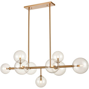 Delilah 9 Light 24 inch Aged Brass Hanging Chandelier Ceiling Light 