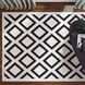Optika 90 X 63 inch Black/White Rug in 5 x 7
