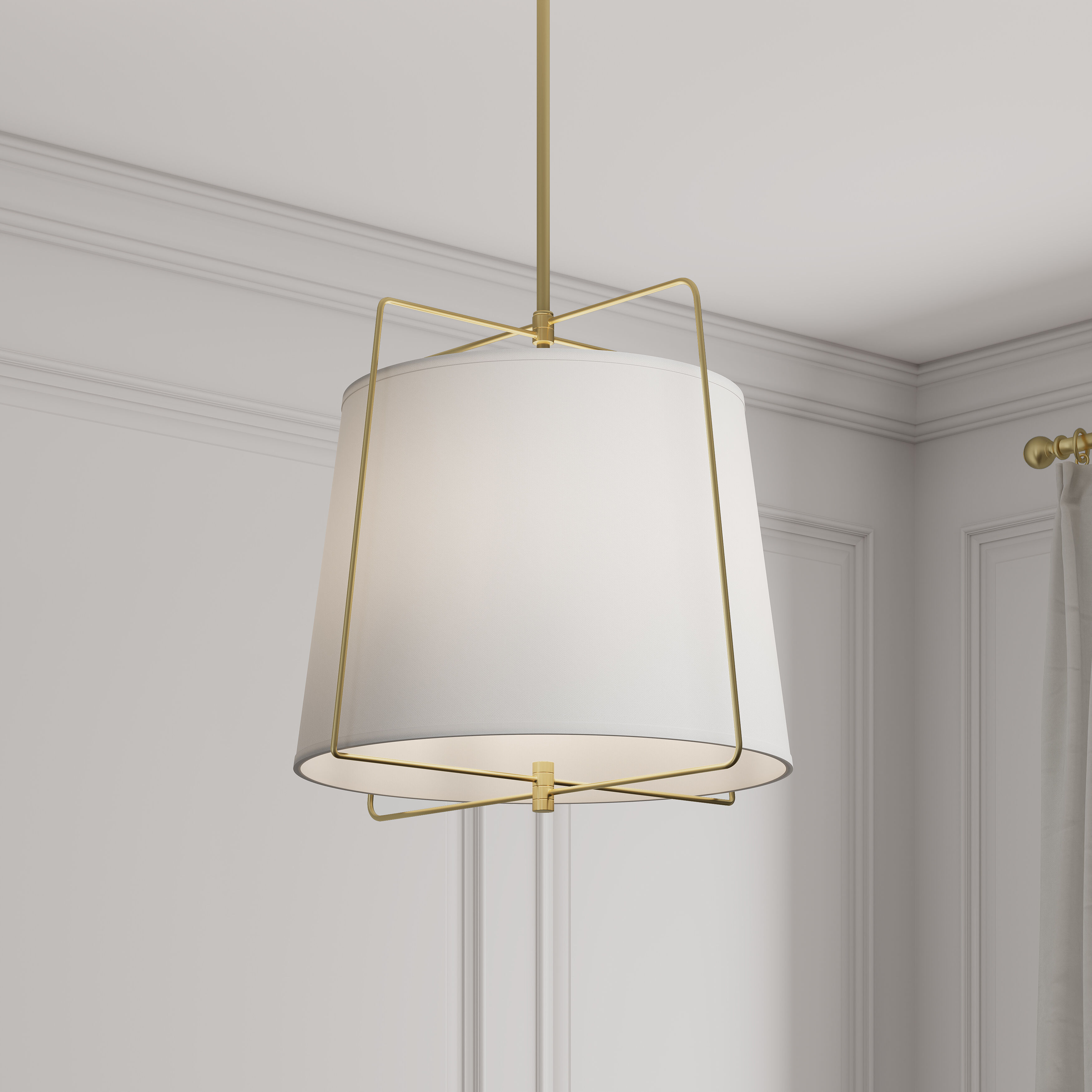 Vellinor 3 Light 20 inch Vintage Brass Pendant Ceiling Light