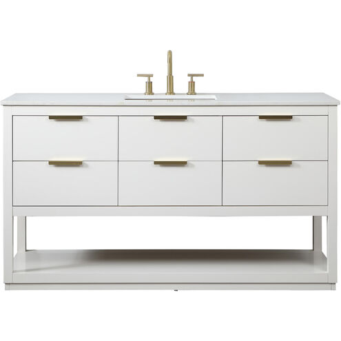 Larkin 60 X 22 X 34 inch White Vanity Sink Set