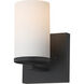 Lateral 1 Light 5 inch Black Wall Sconce Wall Light in Satin White