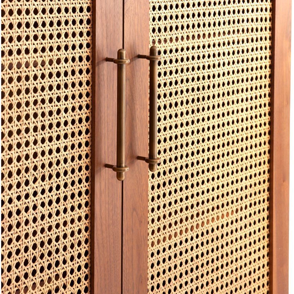 Melrose 40 inch Satin Walnut Cocktail Cabinet