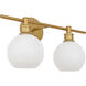 Collier 2 Light 19 inch Brass Wall sconce Wall Light