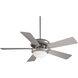 Supra 52 inch Brushed Steel with Silver Blades Ceiling Fan