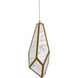 Glace 36 Light 35 inch Painted Silver/Antique Brass Multi-Drop Pendant Ceiling Light