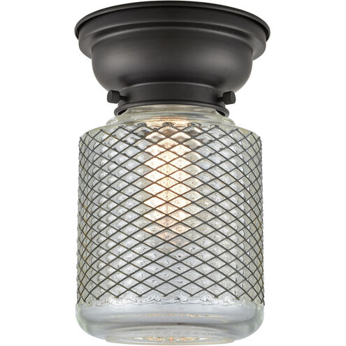 Aditi Stanton 1 Light 6 inch Matte Black Flush Mount Ceiling Light, Aditi