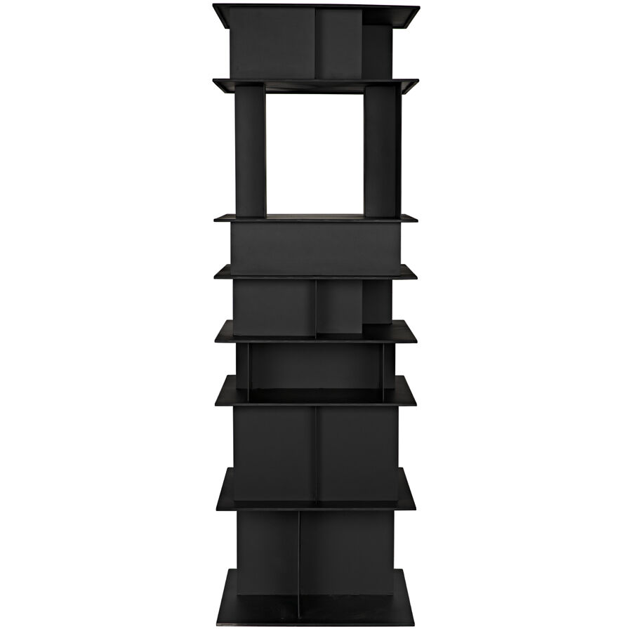 Pisa 77 X 25 X 25 inch Matte Black Shelf