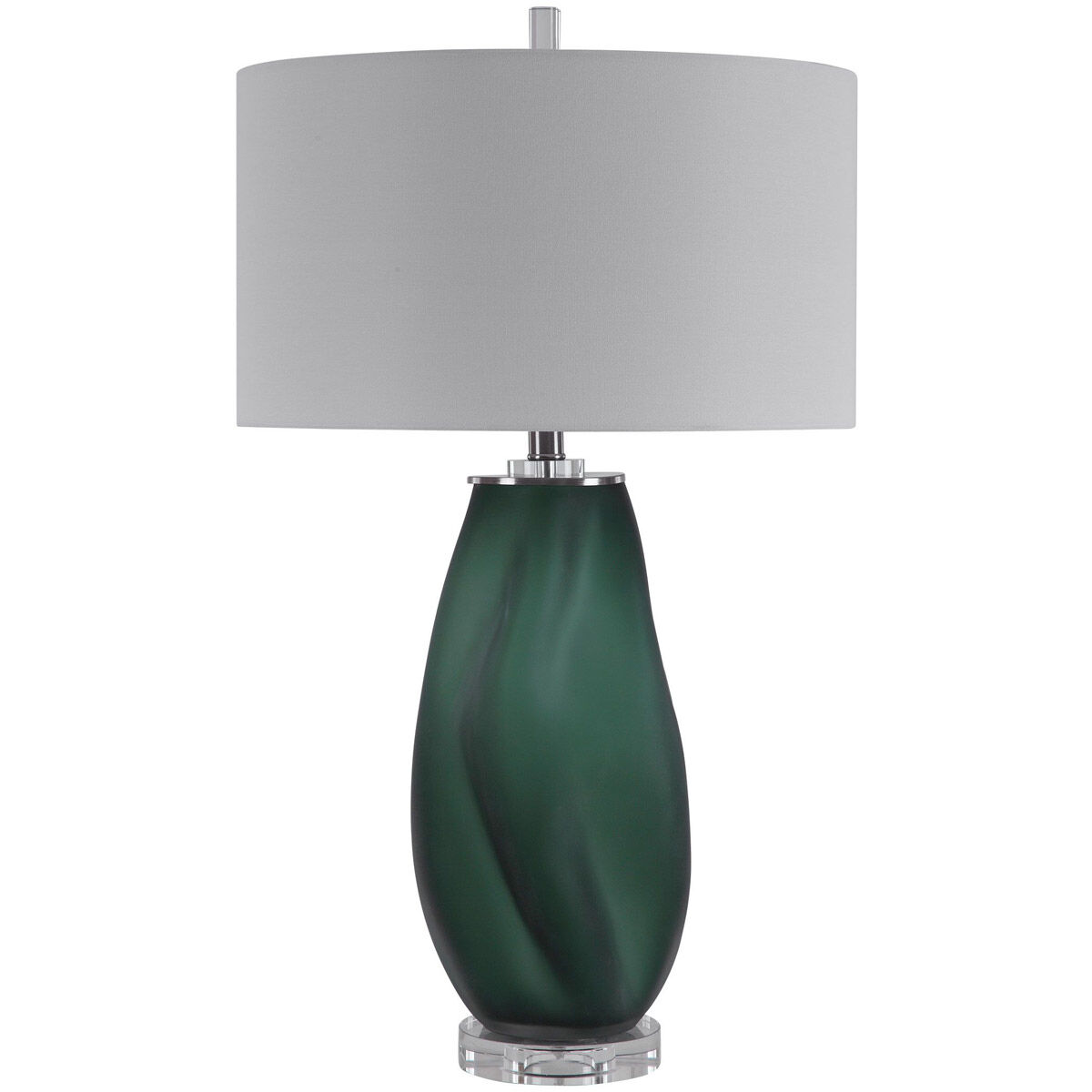 Esmeralda 29 inch 150 watt Green Glass Table Lamp Portable Light