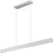 Hudson LED 55 inch Brushed Nickel Linear Chandelier Ceiling Light