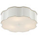Wexford 3 Light 19.25 inch Snow White and Gold Highlights Flush Mount Ceiling Light