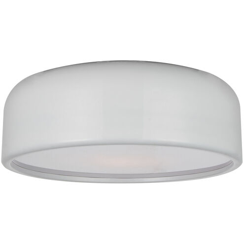 Campton 3 Light 19 inch White Drum Shade Flush Mount Ceiling Light