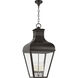 Chapman & Myers Fremont 6 Light 22 inch French Rust Outdoor Hanging Lantern, Grande