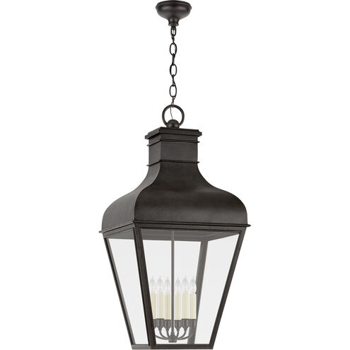Chapman & Myers Fremont 6 Light 22 inch French Rust Outdoor Hanging Lantern, Grande