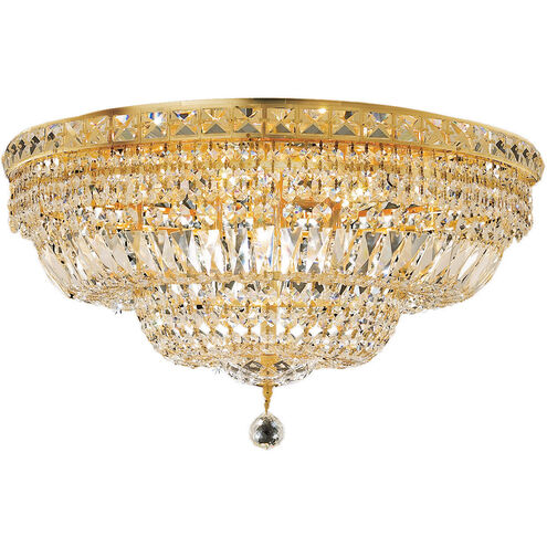 Tranquil 12 Light 24 inch Gold Flush Mount Ceiling Light in Royal Cut