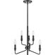 Saginaw 6 Light 18 inch Matte Black Chandelier Ceiling Light