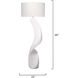 Cobra 66 inch Smooth White Ricestone Floor Lamp Portable Light