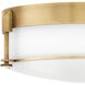 Colbin 3 Light 16.5 inch Heritage Brass Indoor Flush Mount Ceiling Light