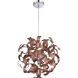 Ribbons 5 Light 17 inch Satin Copper Pendant Ceiling Light