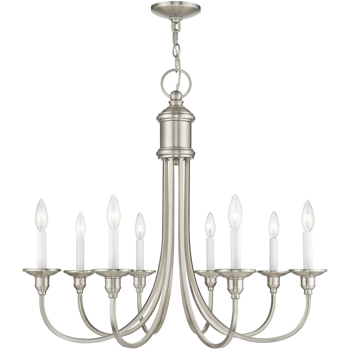 Cranford 8 Light 30 inch Brushed Nickel Chandelier Ceiling Light