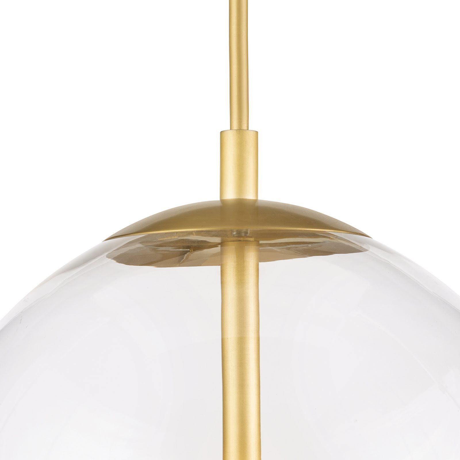 Cafe 3 Light 17 inch Natural Brass Pendant Ceiling Light, Medium