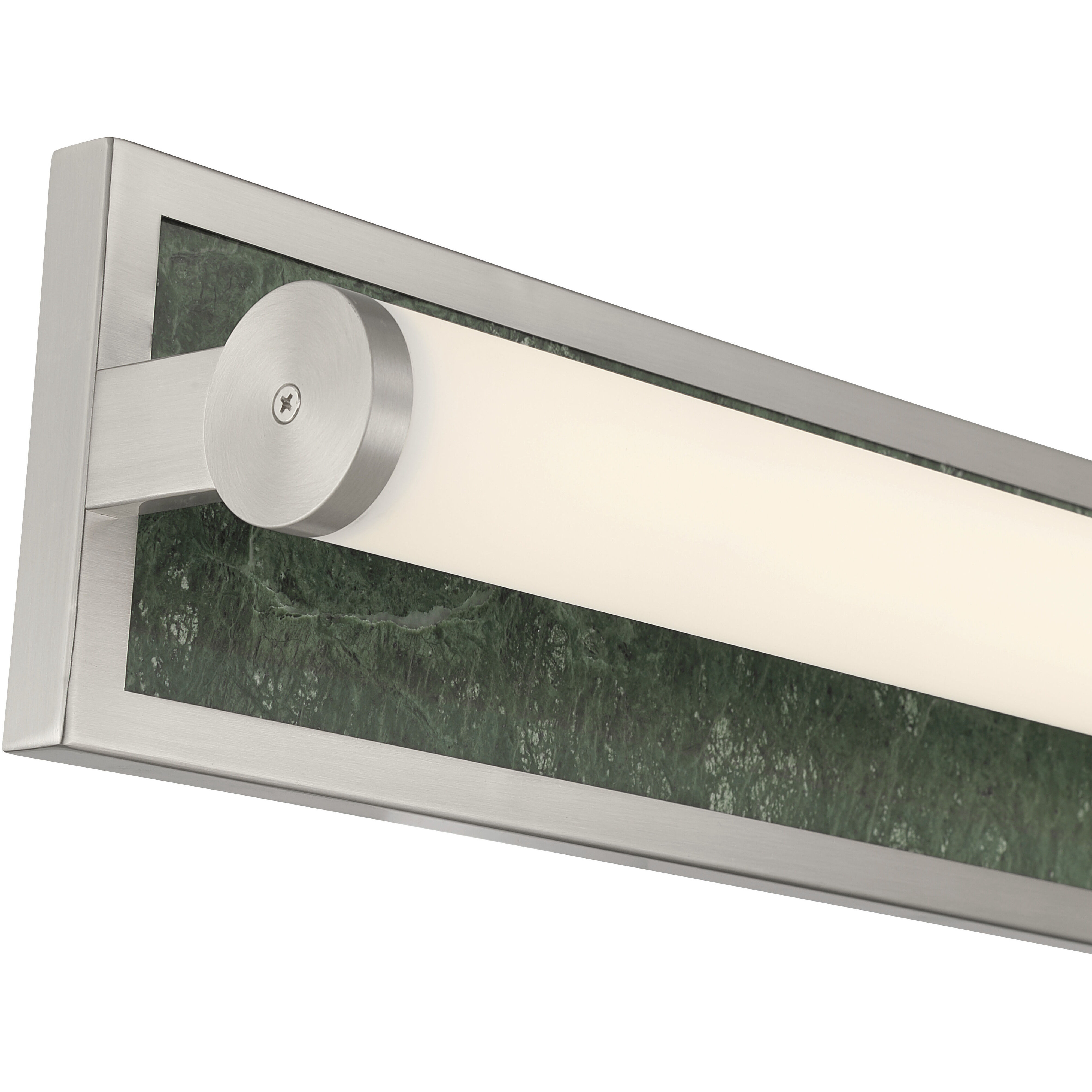 Yep Stratum 1 Light 25.25 inch Brushed Nickel with Persian Green Marble Vanity Light Wall Light