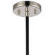 Altoona 1 Light 8 inch Matte Black with Polished Nickel Mini Pendant Ceiling Light