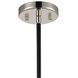 Altoona 1 Light 8 inch Matte Black with Polished Nickel and Clear Mini Pendant Ceiling Light