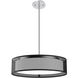 Dalton Pendant Ceiling Light in Black Organza, Organza Shade