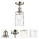 Ballston Candor 1 Light 5 inch Polished Nickel Semi-Flush Mount Ceiling Light in Clear Waterglass, Ballston