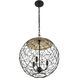 Cayman 3 Light 18 inch Black Pendant Ceiling Light