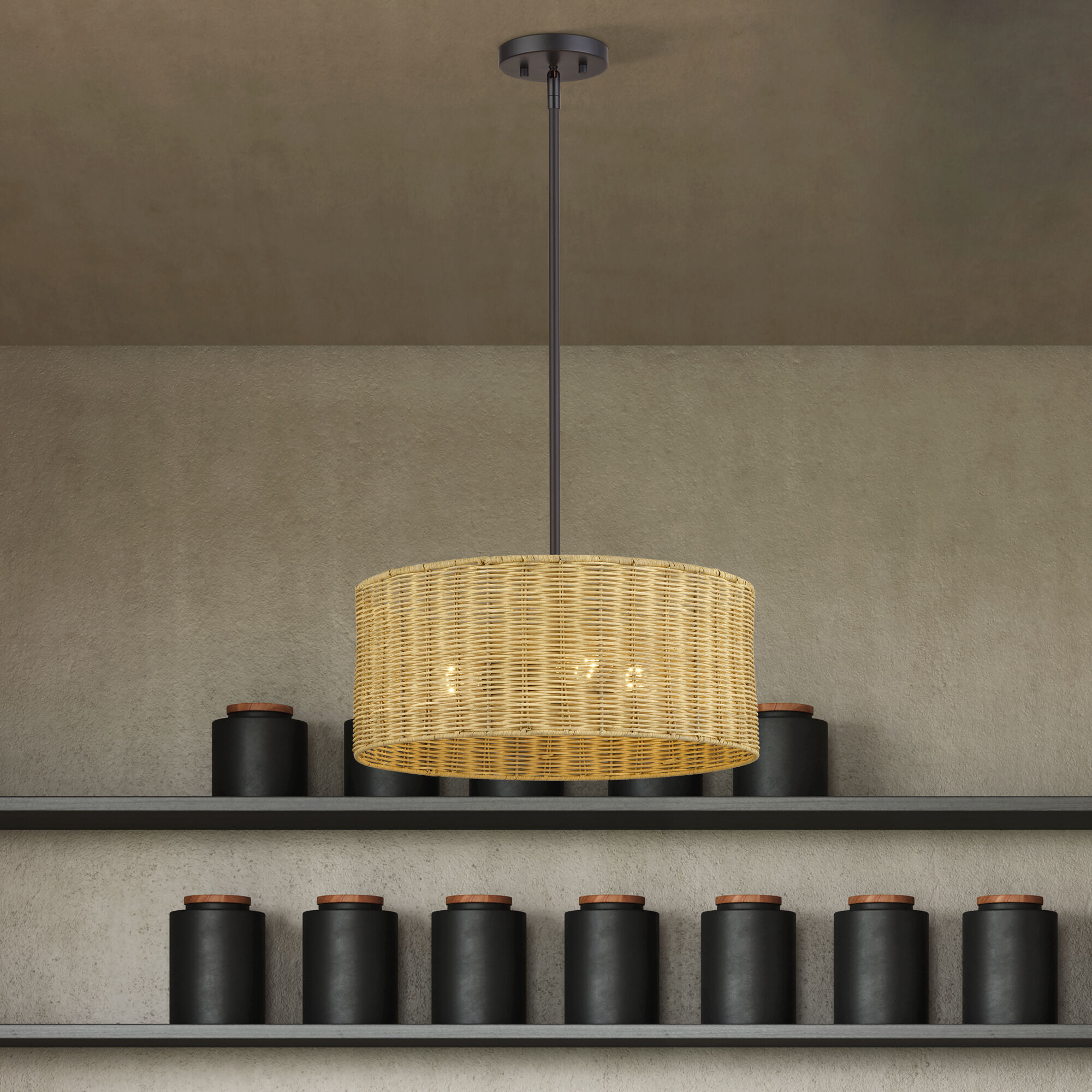 Weavington 3 Light 18 inch Bronze Pendant Chandelier Ceiling Light