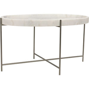 Che 33 X 22 inch Antique Silver Cocktail Table