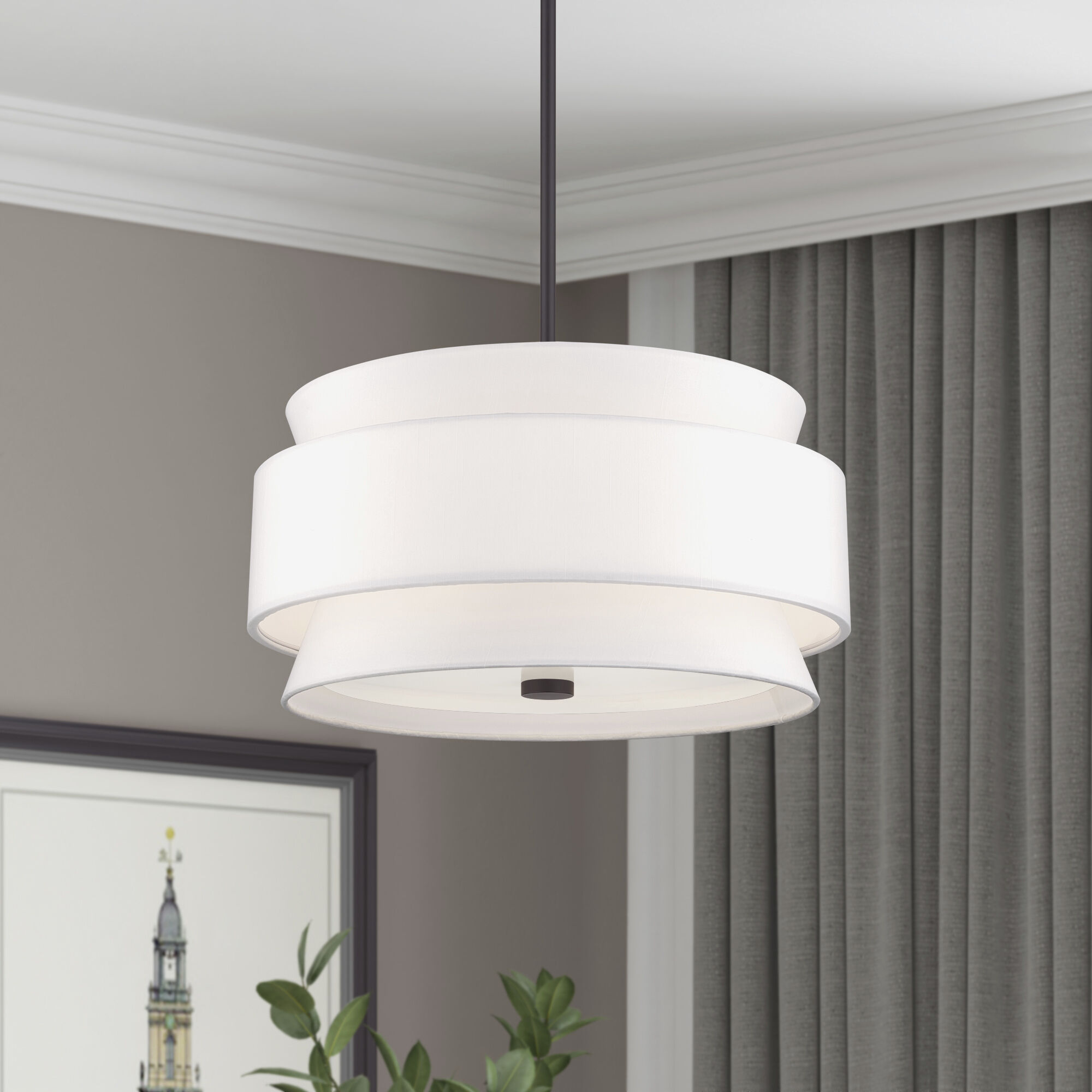 Fontana 4 Light 18 inch Bronze Pendant Chandelier Ceiling Light