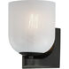 Scoop 1 Light 5.5 inch Black Wall Sconce Wall Light in Marble