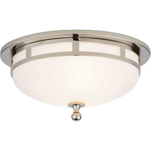 Openwork 2 Light 10 inch Polished Nickel Flush Mount Ceiling Light, Small