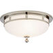 Openwork 2 Light 10 inch Polished Nickel Flush Mount Ceiling Light, Small