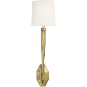 Chapman & Myers Ruhlmann 1 Light 6.25 inch Antique-Burnished Brass Single Sconce Wall Light in Linen