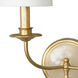 Southern Living Fisher 2 Light 13.75 inch Gold Leaf Wall Sconce Wall Light, Double