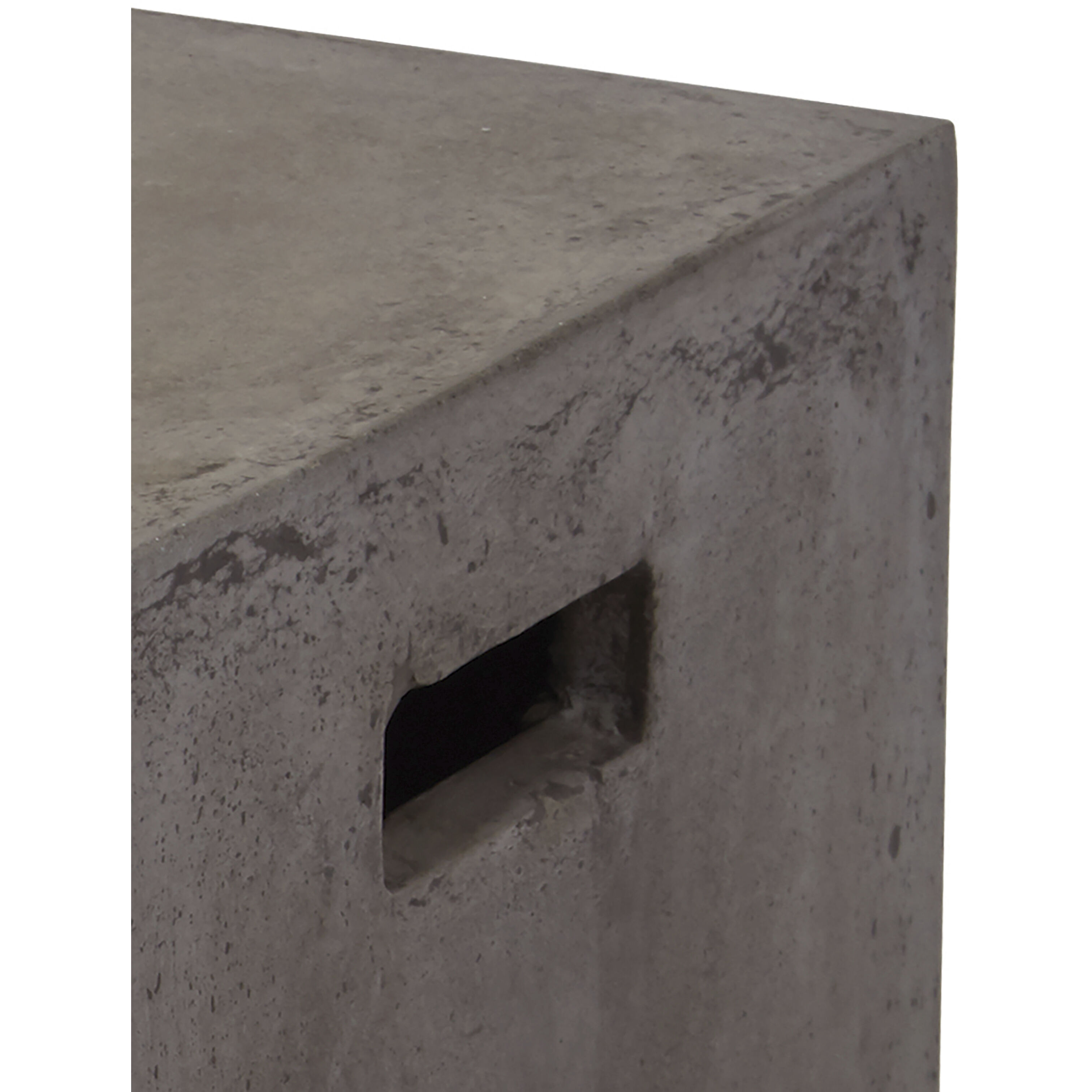 Cubo 18 inch Polished Concrete Accent Stool