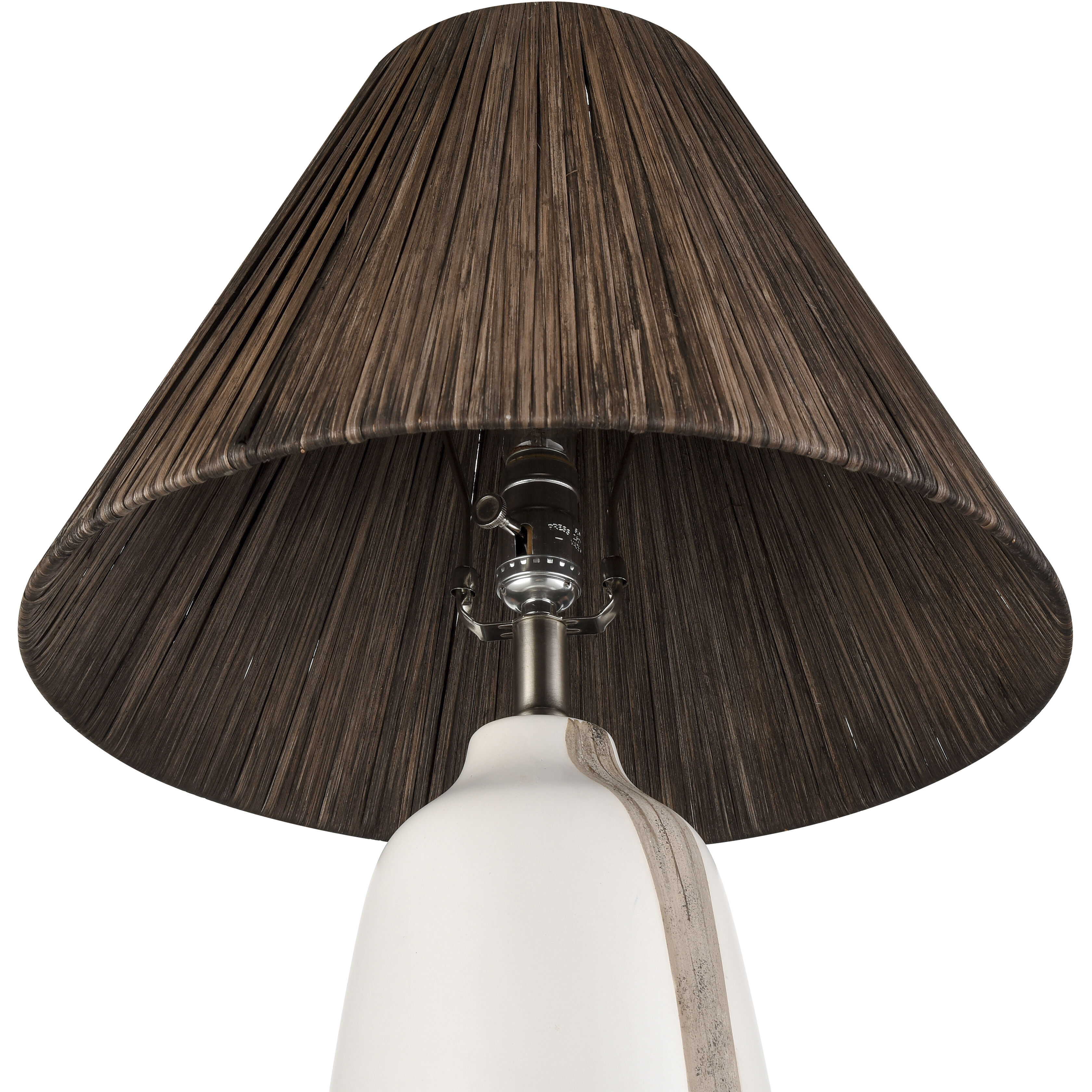 Kirkover 26 inch 150 watt White Glazed Table Lamp Portable Light