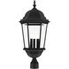 Hamilton 3 Light 28 inch Textured Black Outdoor Post Top Lantern