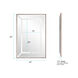 Roberto 36 X 24 inch Mirrored and Champagne Silver Beaded Trim Wall Mirror