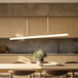Vesper Linear Pendant Ceiling Light in Brushed Gold