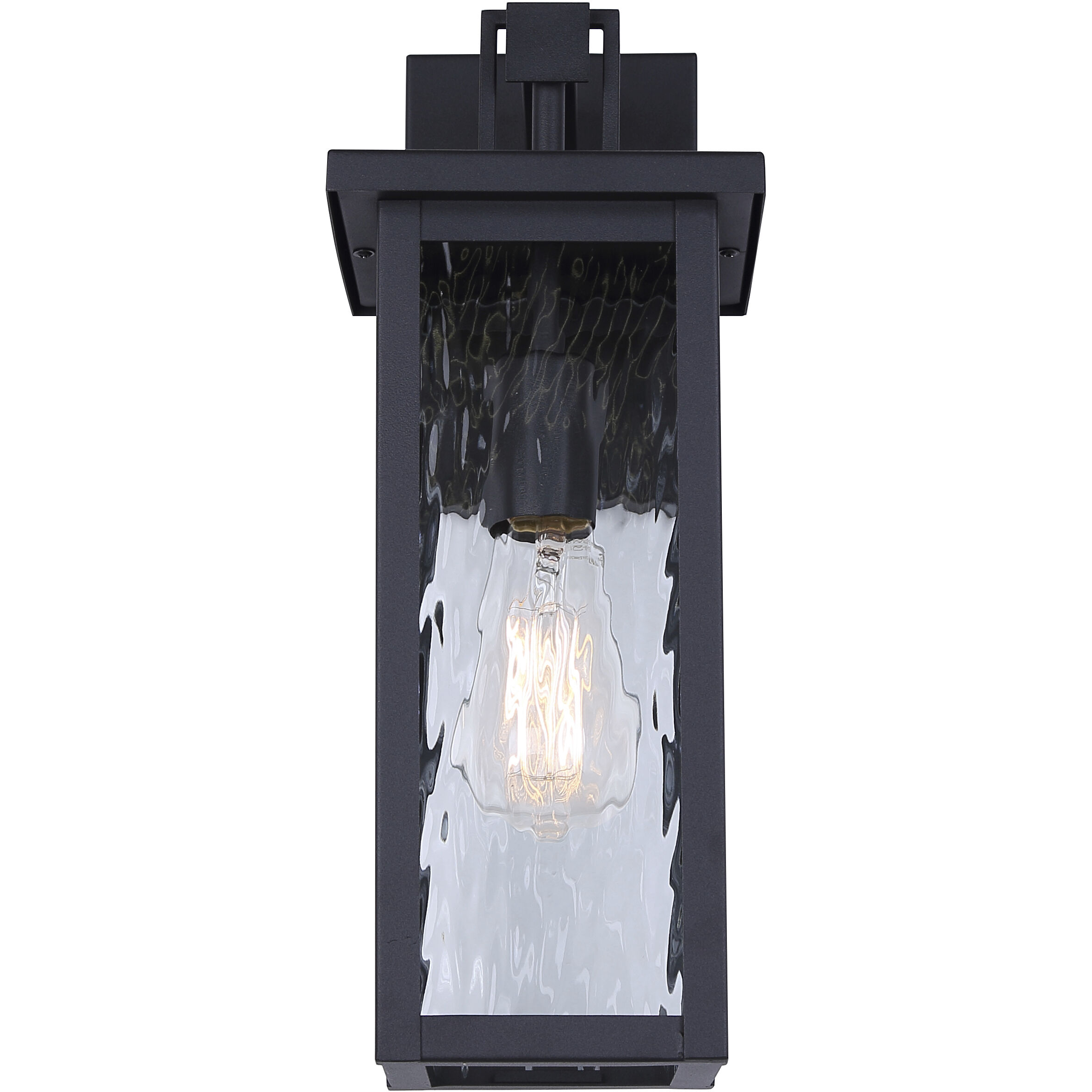 Shana 1 Light 16 inch Black Outdoor Wall Lantern