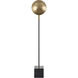 Addy 58 inch 60.00 watt Aged Brass with Black Floor Lamp Portable Light