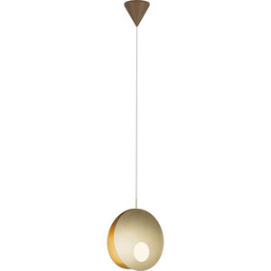 Perla LED 11 inch Satin Antique Brass Pendant Ceiling Light