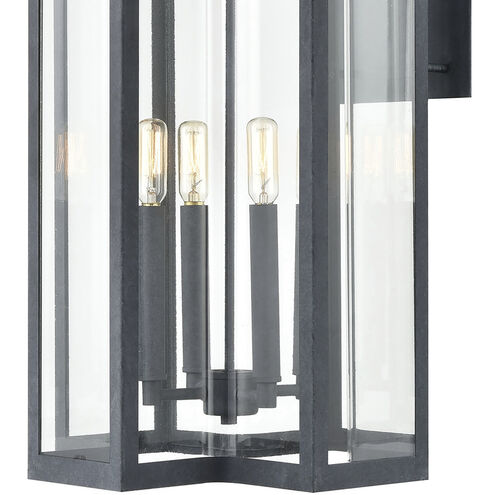 Bianca 4 Light 25 inch Aged Zinc Outdoor Wall Sconce