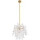 Regent 4 Light 17.75 inch Legacy Brass Chandelier Ceiling Light in Clear Crackled Glass