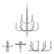 Palermo 9 Light 31 inch Chrome Chandelier Ceiling Light