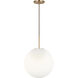 Richard June Sorelle 1 Light 18 inch Estate Brass Pendant Ceiling Light in LED